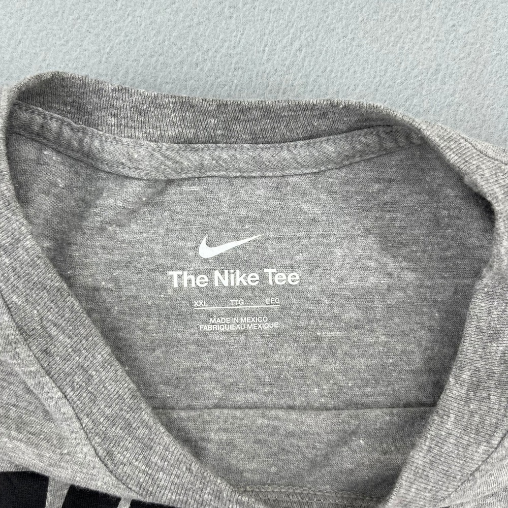 Nike Baseball‎ Graphic T-Shirt Mens XXL Heather Gray Short Sleeve Swoosh Tee - Picture 5 of 14